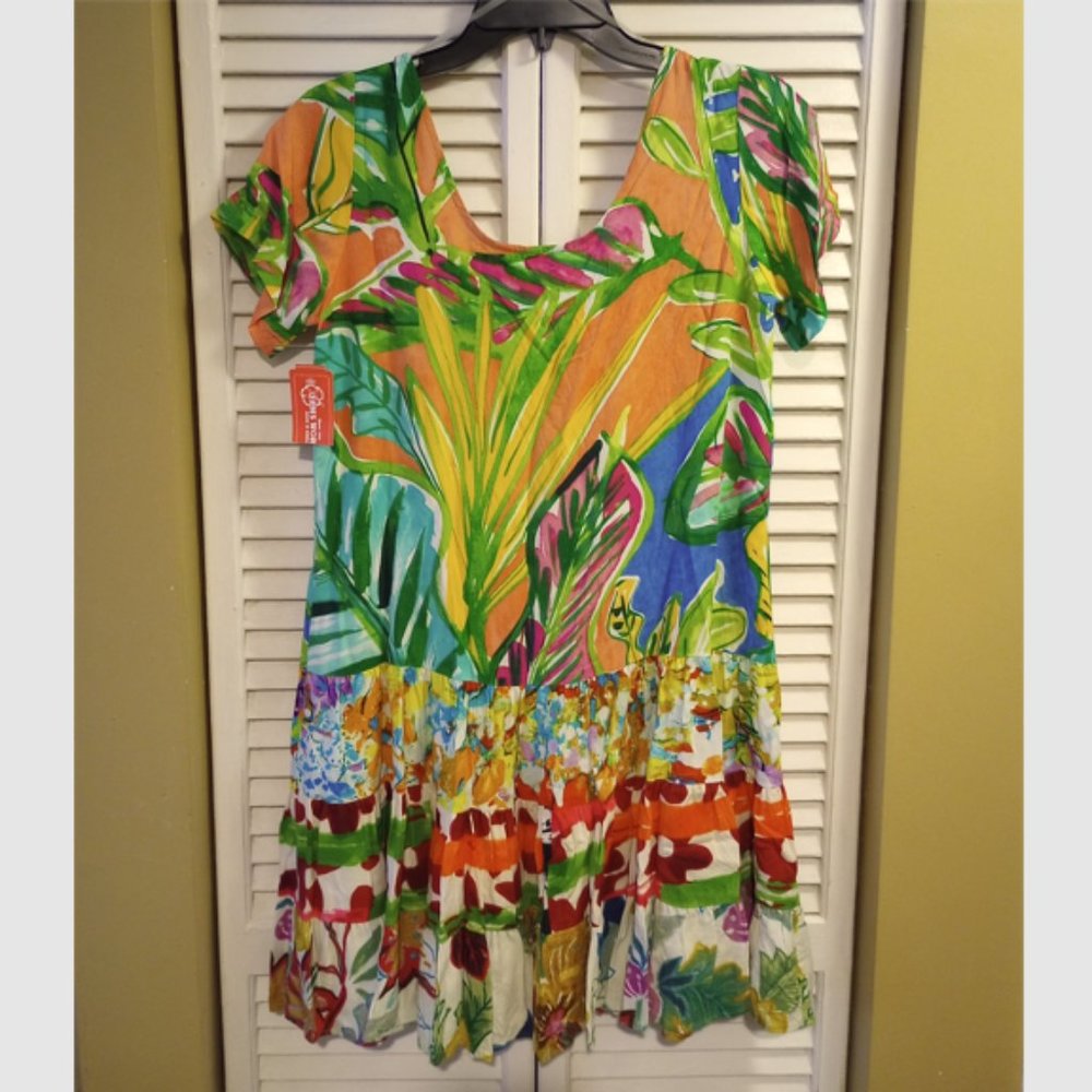 New with Tags Jams World Hattie Dress, Size XS, Fern Ridge Pattern - Picture 2 of 10